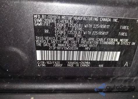2025 Toyota Rav4 Xle from USA, damaged, VIN 2T3P1RFV1SW500394